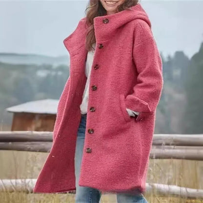 Women’s Long Hooded Wool Coat