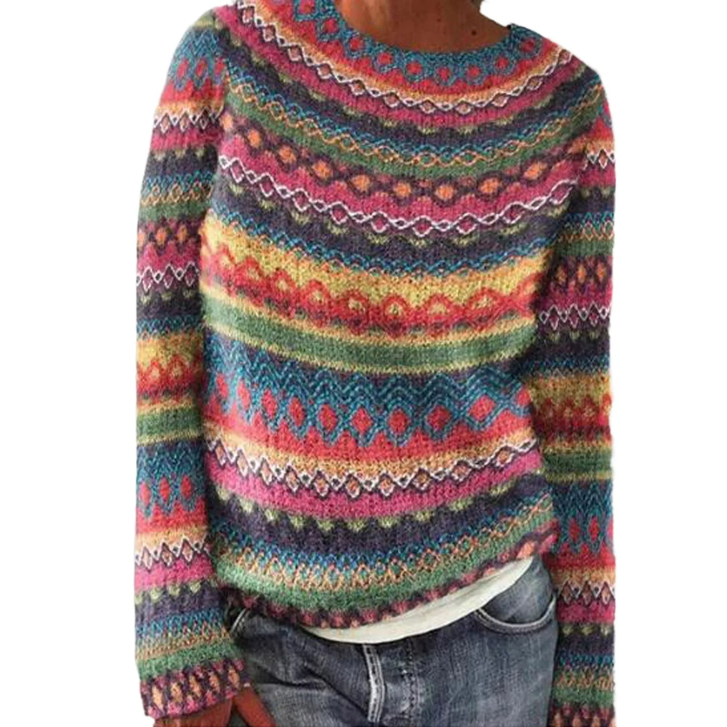 Women’s Knitted Printed Sweater