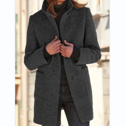 Vintage Tweed Stand Collar Coat