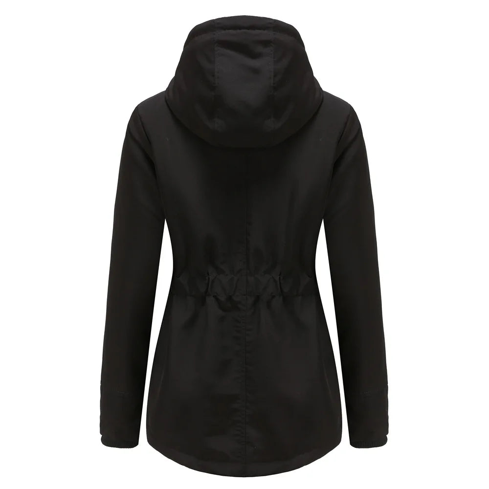 Women’s Thickened Lamb Velvet Parka – Hooded Winter Coat