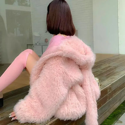 Snuggle Charm Faux Fur Jacket