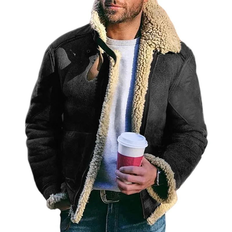 Men's Thick Winter Coat — Fashion Turn-Down Collar