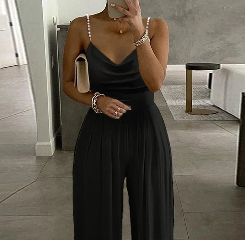 Pearl Suspender Wide Jumpsuit