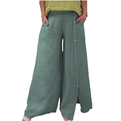 Breeze Flow Cotton Linen Wide Pants