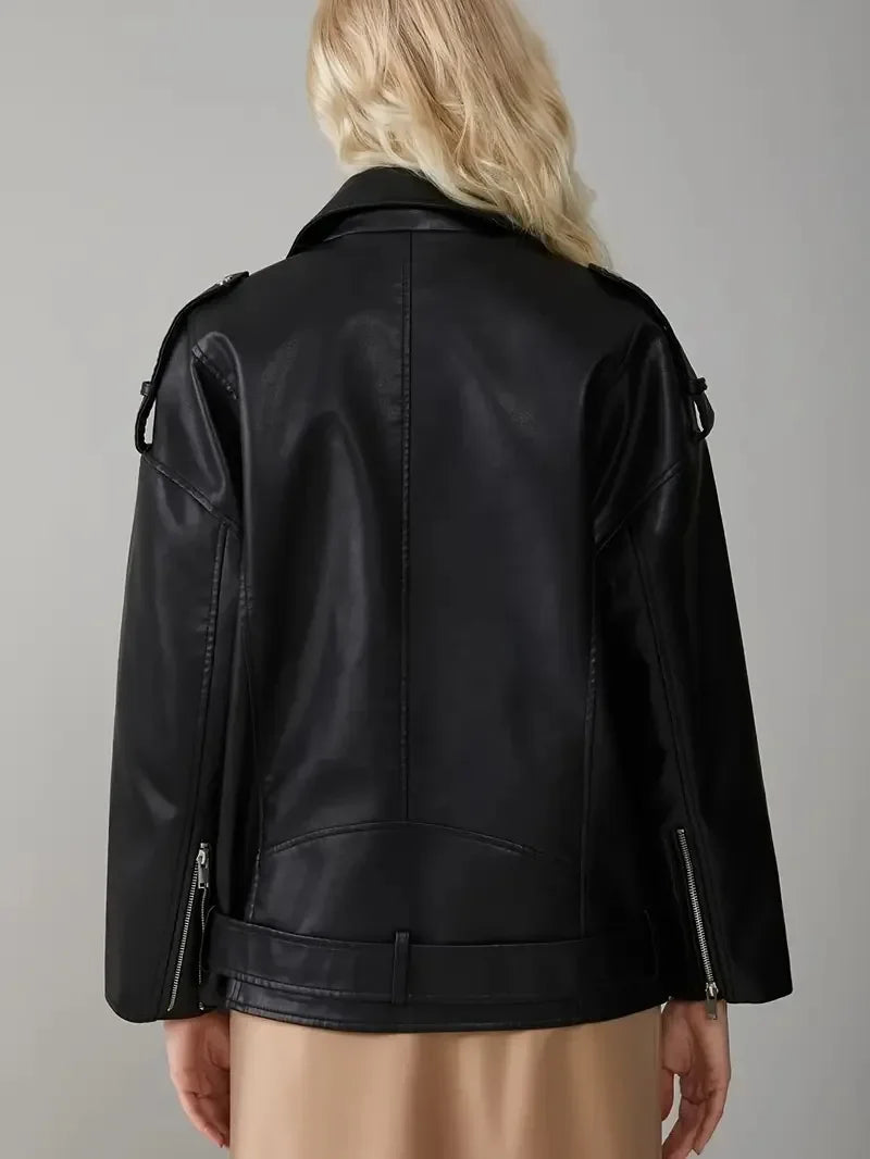 Retro PU Leather Motorcycle Jacket