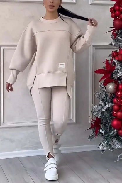 Casual Two Piece Hoodie Sweat Set