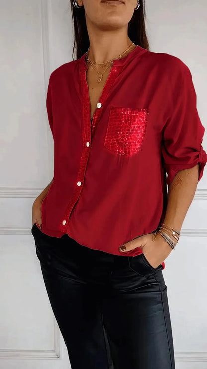 Sequin Beaded Vintage Shirt