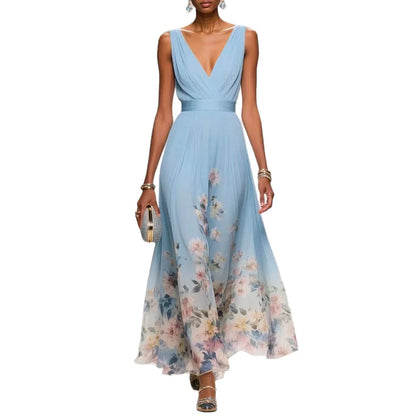 Boho Halter Floral Maxi Dress