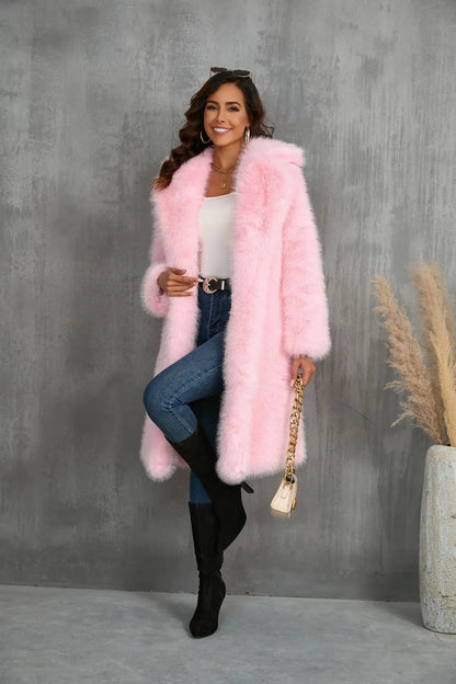 Velvet Whisper Faux Fur Coat