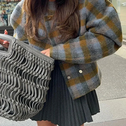 Tweed Muse Double Button Short Jacket