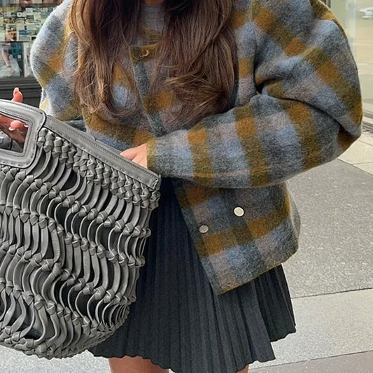 Tweed Muse Double Button Short Jacket