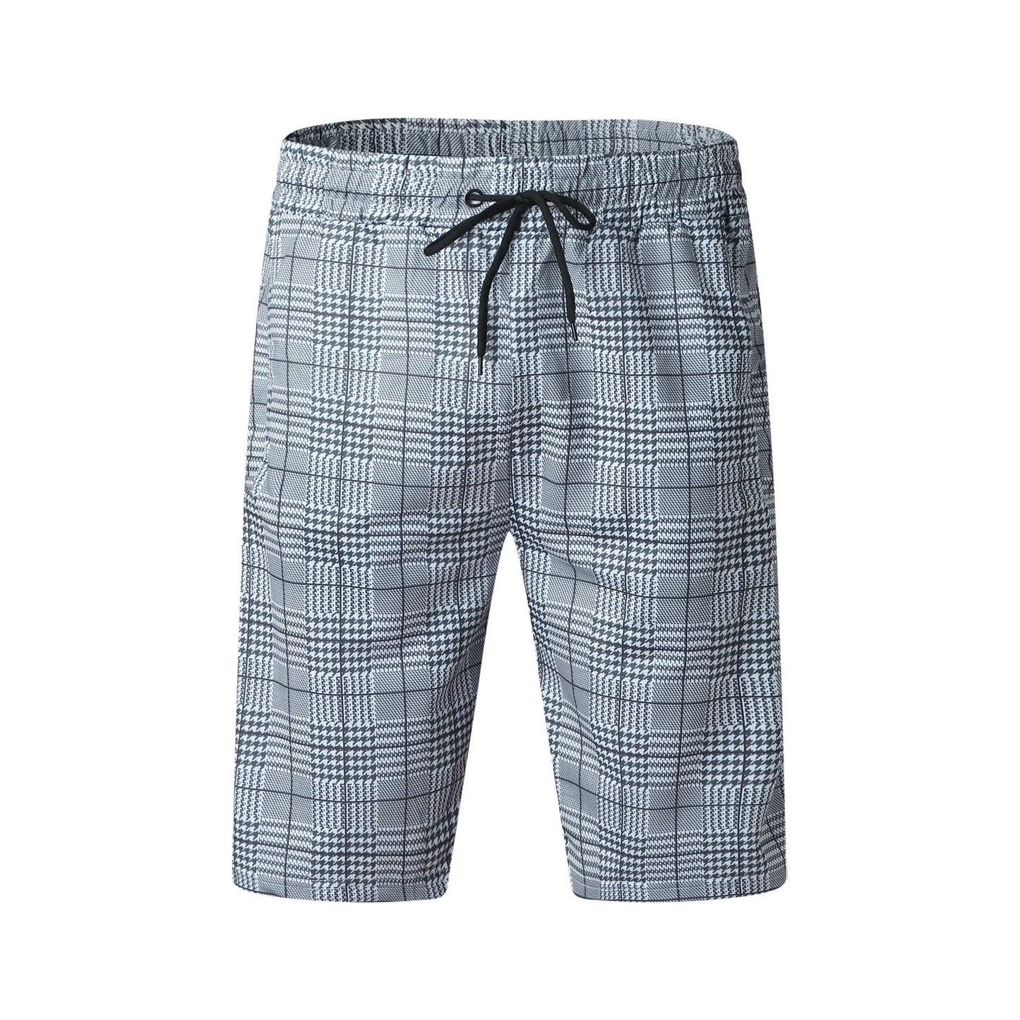 British Style High Waist Grid Shorts