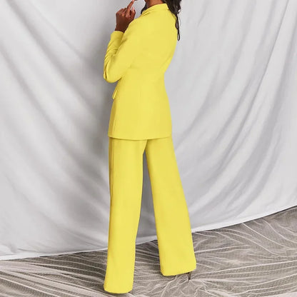 Elegant Long Sleeve Suit & Pants Set