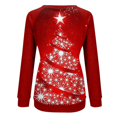 Casual Printed Round-Neck Sweatshirt