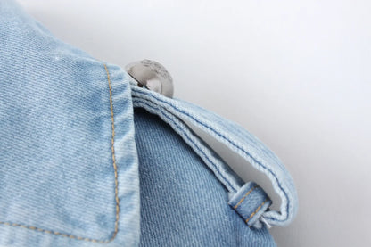 Cape Luxe Double-Breasted Denim Coat