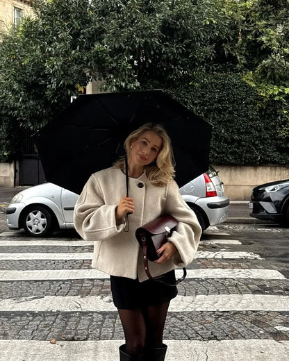 Chic Elegance Cropped Winter Coat