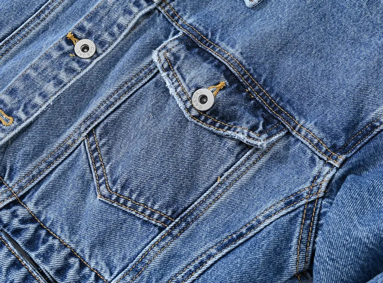 Moon Fade Button-Up Denim Coat