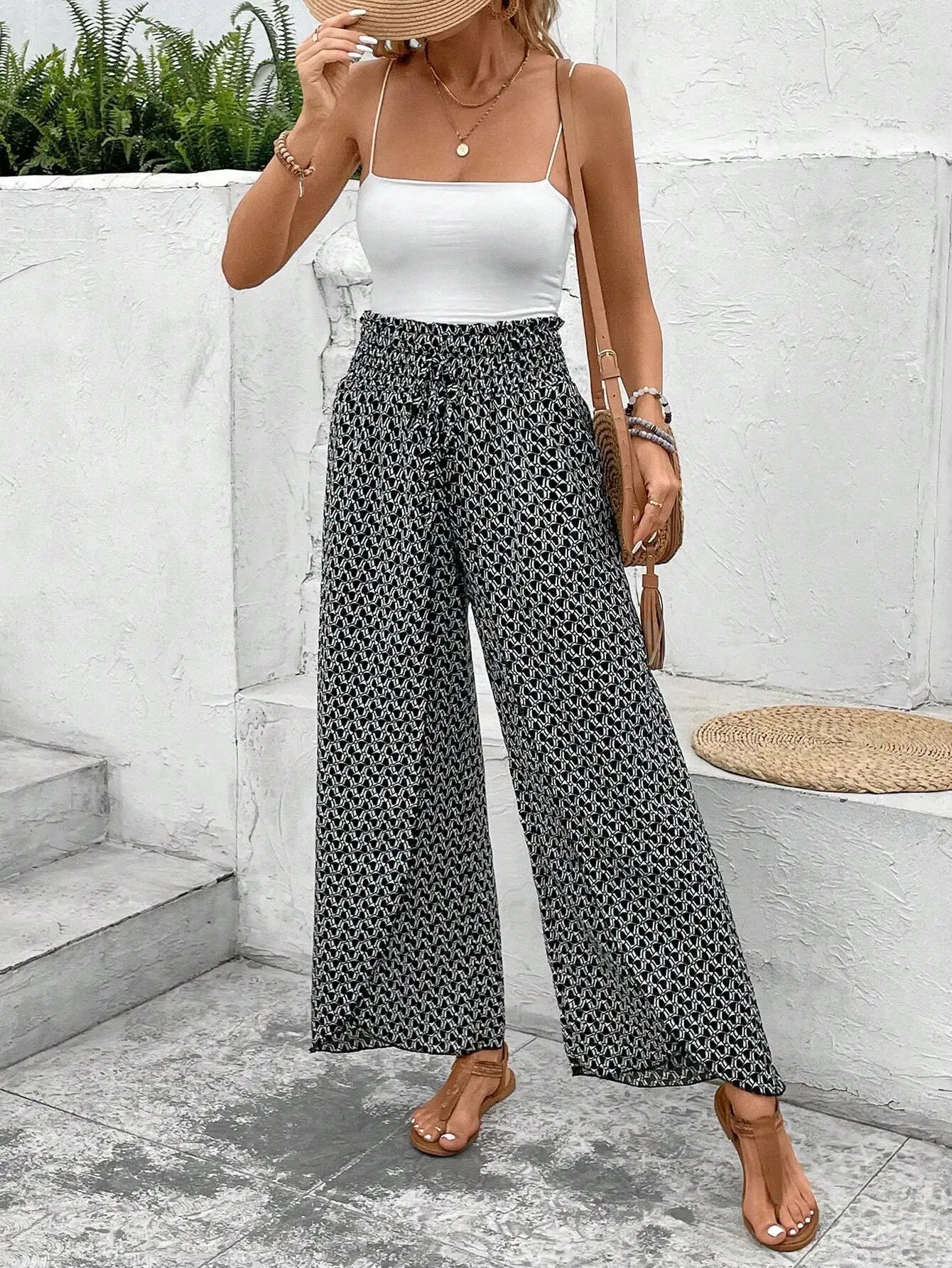 Petal Whisper Wide Leg Pants