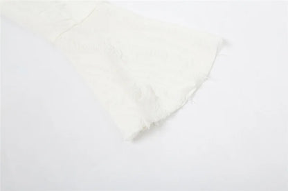 Ruffle Charm Irregular Street Blouse