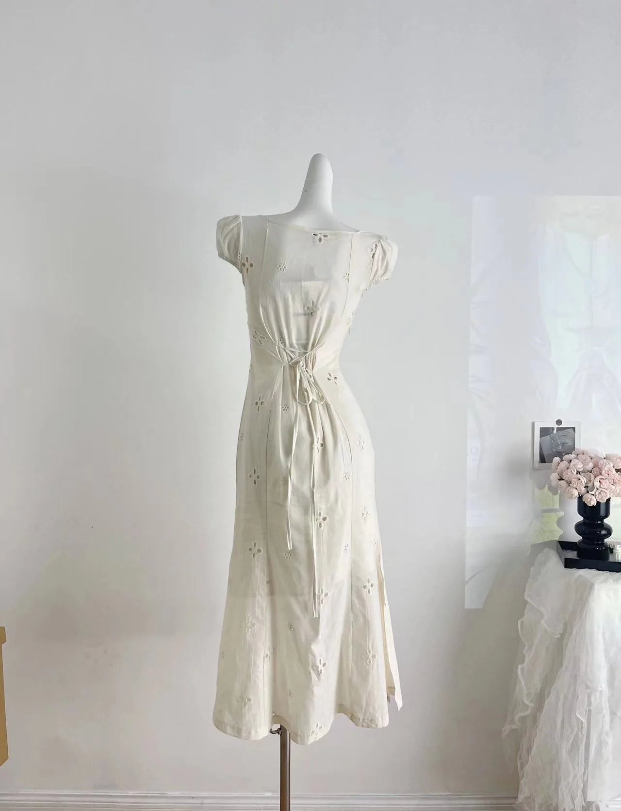 Sweet Bloom Jacquard Maxi Dress