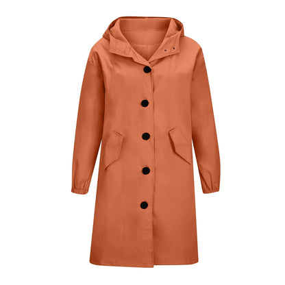 Women’s Long Hooded Trench Coat
