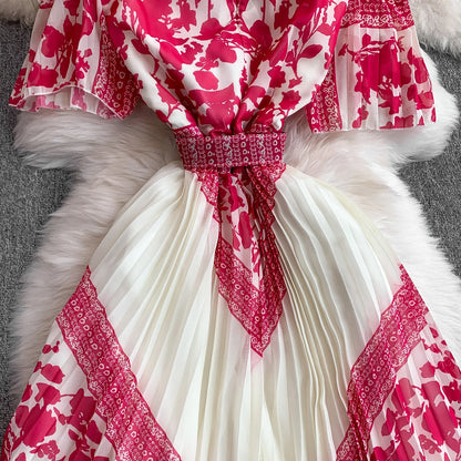 Retro Grace High Waist Midi Dress