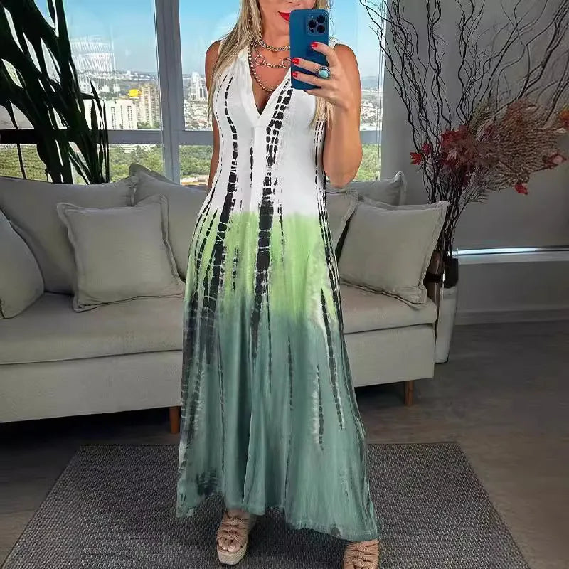 Stylish Sleeveless Panel Pocket Dress