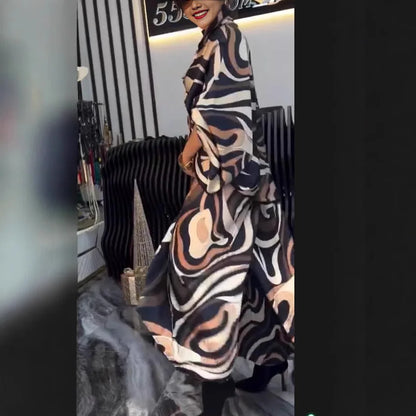 Elegant Printed Top & Wide-Leg Set