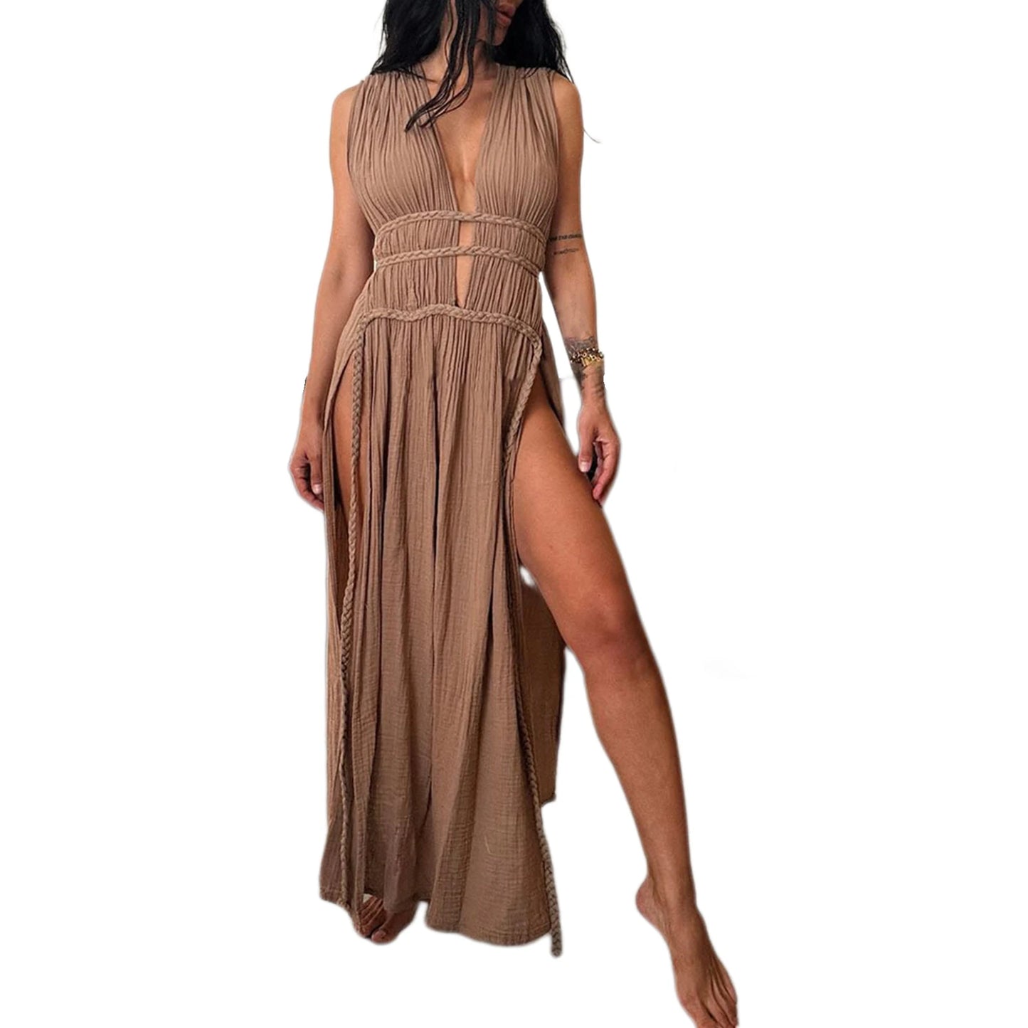 Sunbraid Elegance Off-Shoulder Dress