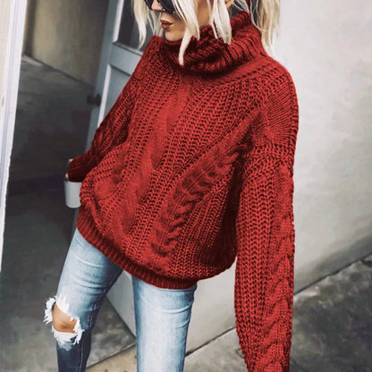 VintageSplice Thick Knit Turtleneck Sweater