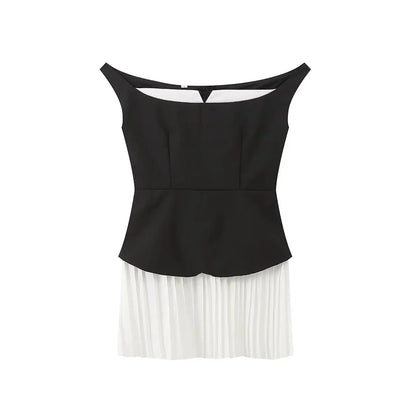 Calli Charm Off-Shoulder Pleated Dress