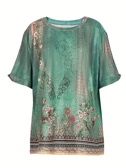 Plus Size Summer Print T-Shirt