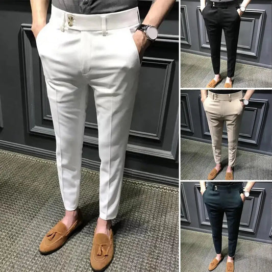 Sharp Line Slim Fit Suit Pants