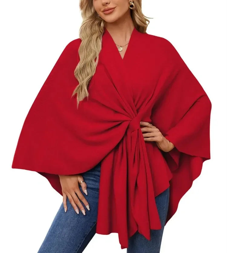 Soft V-Neck Shawl Wrap