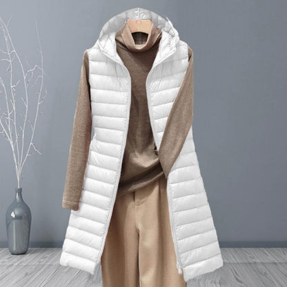 ThermaGlow Hooded Mid-Length Vest Coat