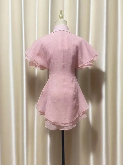 Butterfly Bloom Contrast A-Line Dress