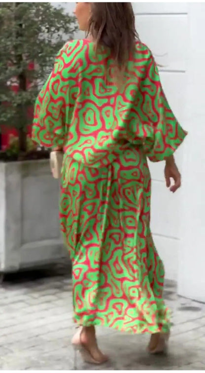 Effortless Elegance Long Sleeve Skirt Set