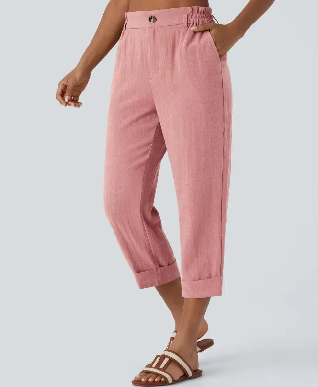 Ease Fit Charm High Waist Knit Capris