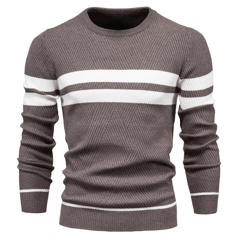 Patchwork Slim Fit Autumn Sweater