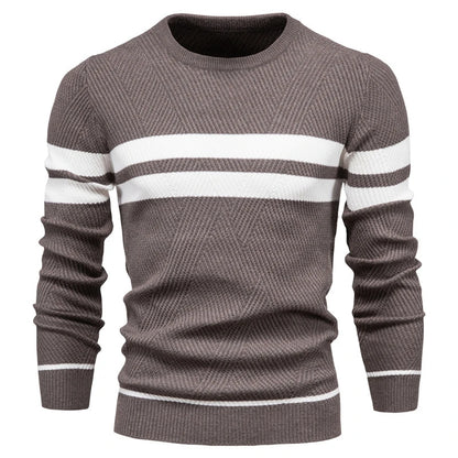 Patchwork Slim Fit Autumn Sweater