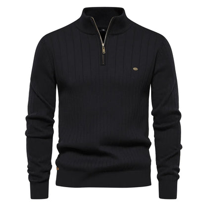 Nord Wool Zipper Stand Collar Sweater