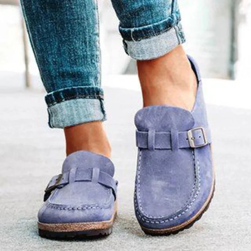 Plus Size Suede Mules