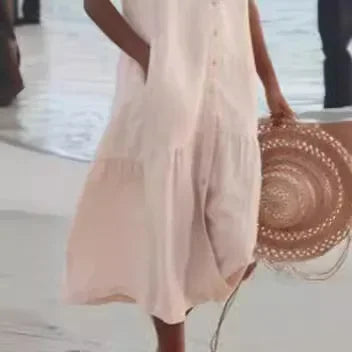 Casual Cotton Linen Dress