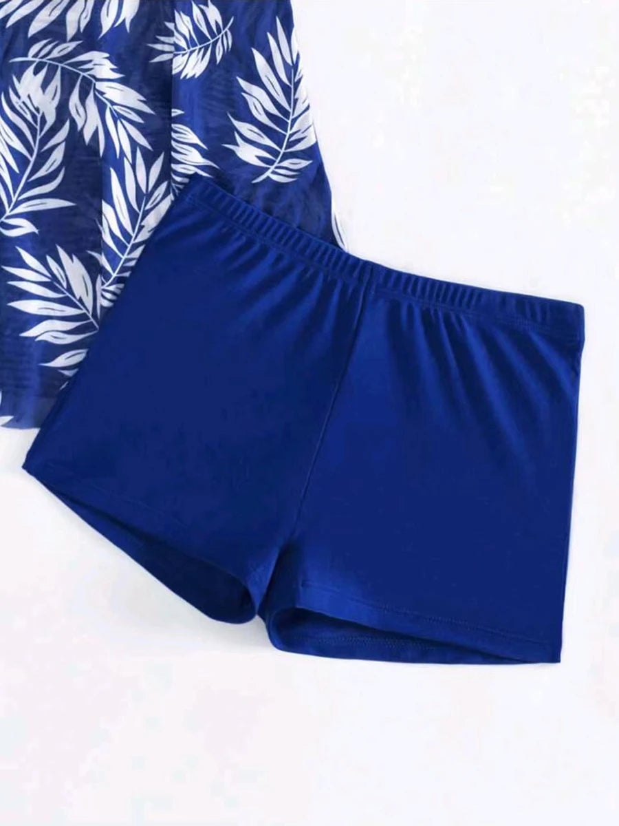 Wave Luxe Printed Tankini Swim Set