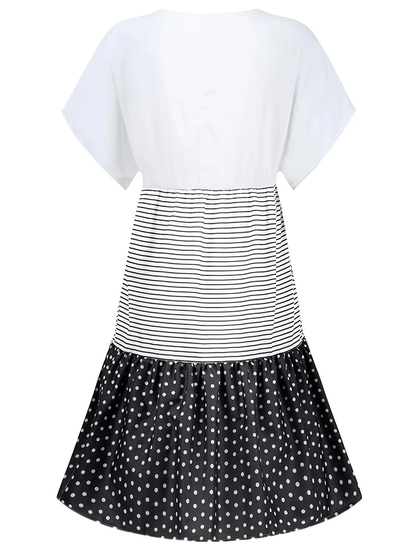 Retro Charm Stripe & Dot Dress