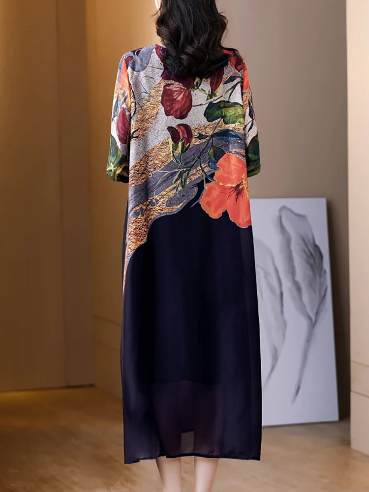 Serenity Bloom Luxe Midi Dress