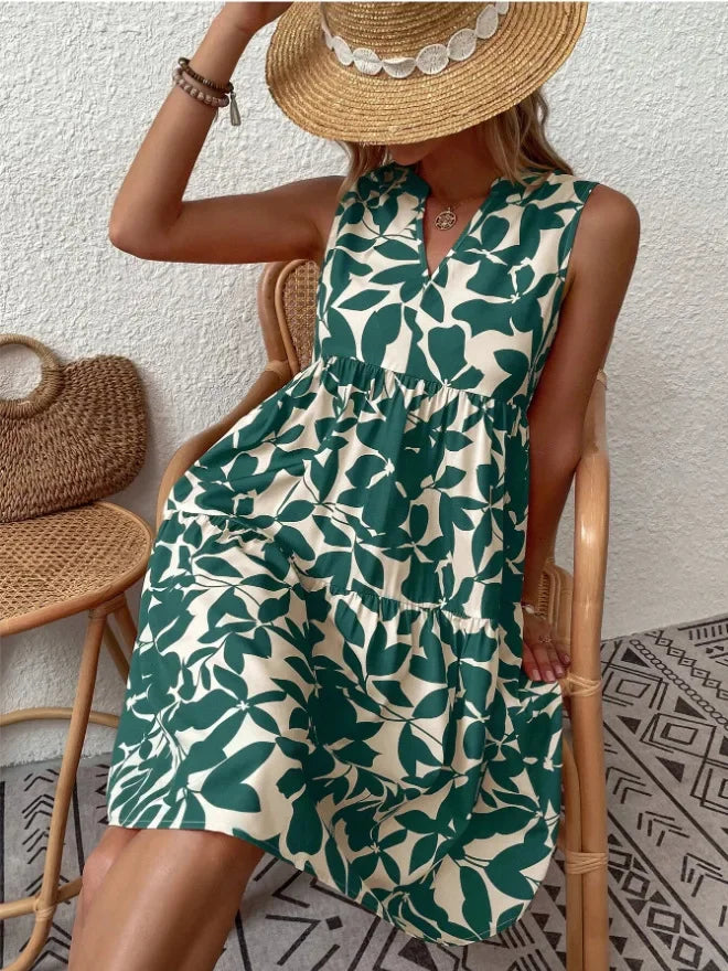 Boho Bliss Ruffle Mini Dress