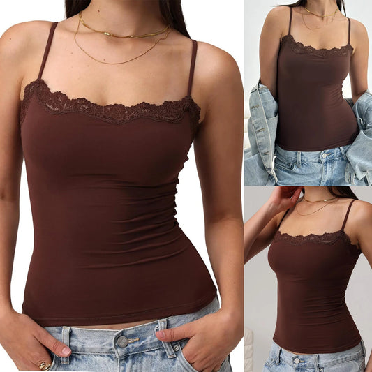 Lace Trim Slim Fit Camisole