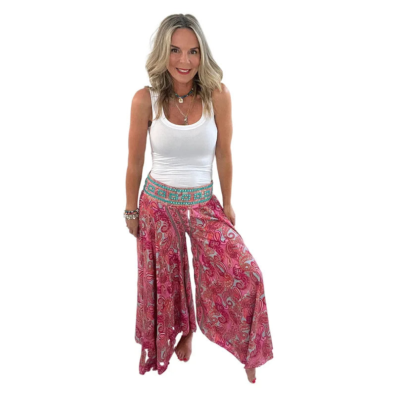 Elegant Floral Vacation Trousers