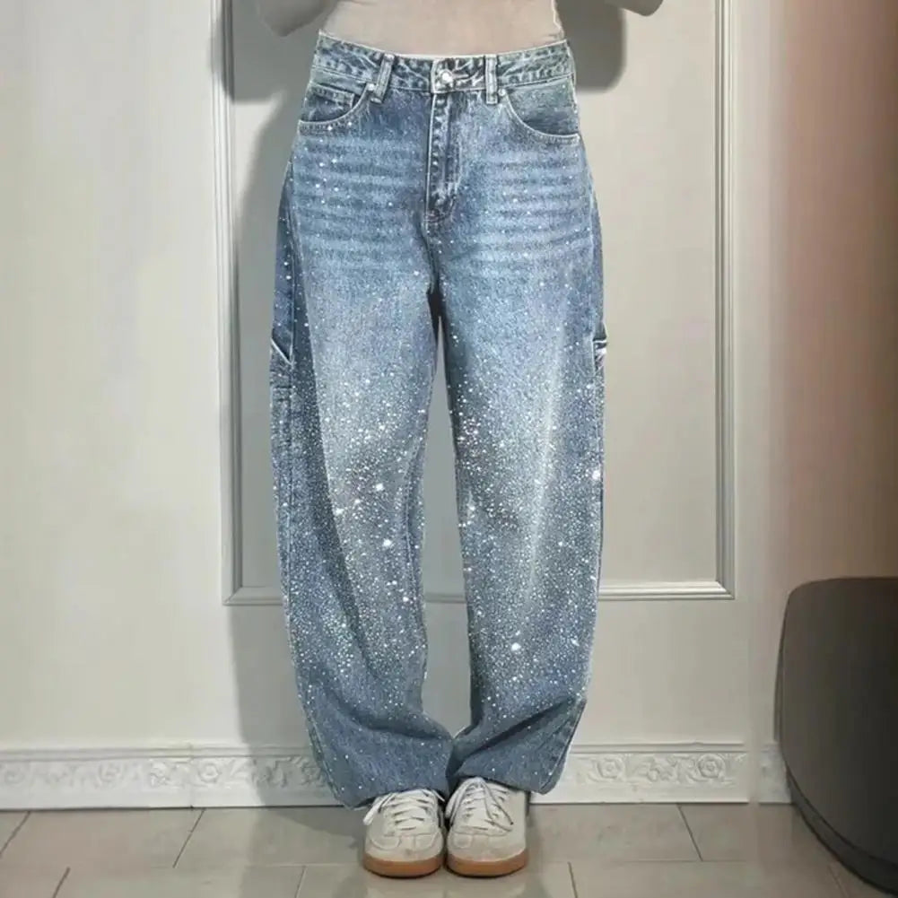 Glimmer High Waist Wide Leg Jeans